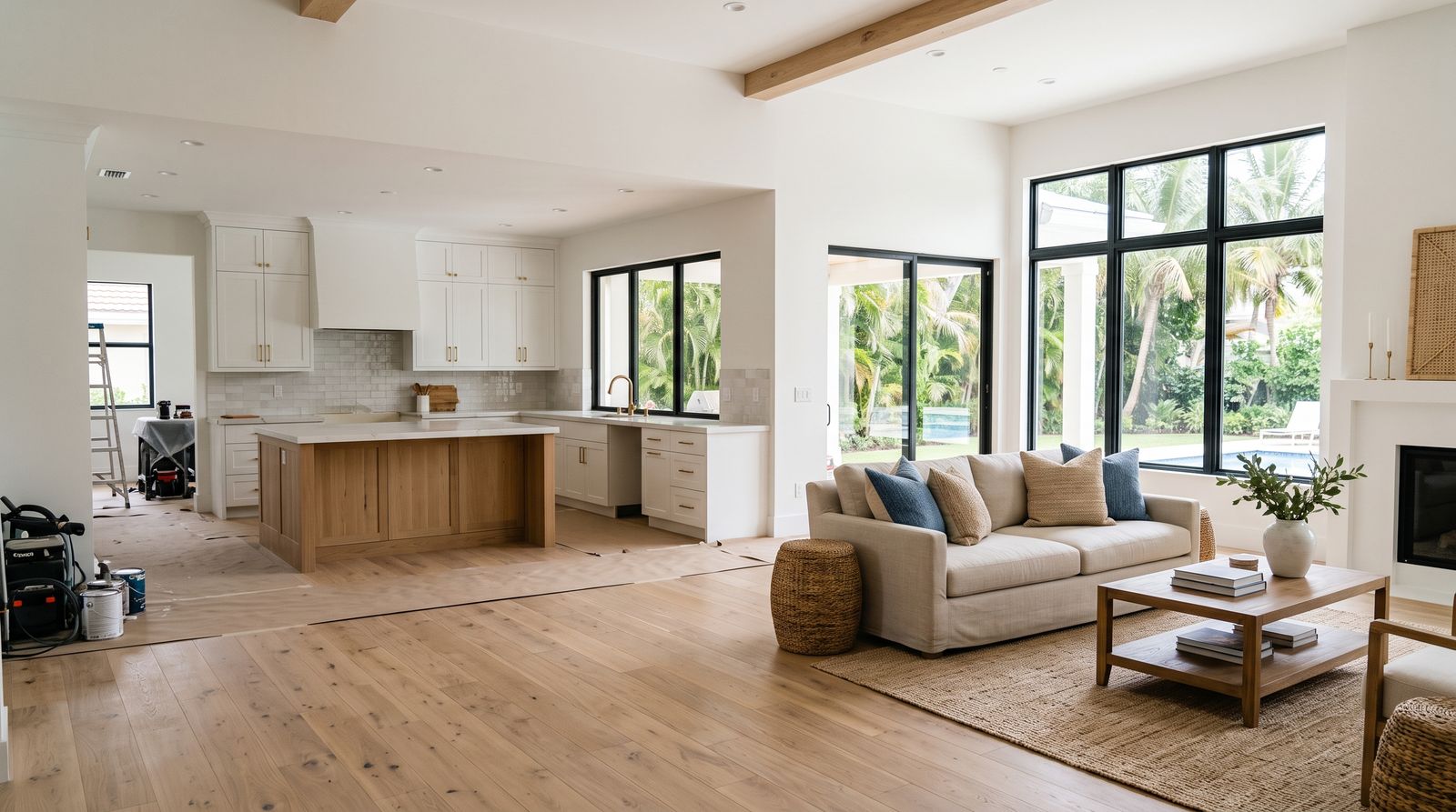 Beautifully remodeled coastal home interior